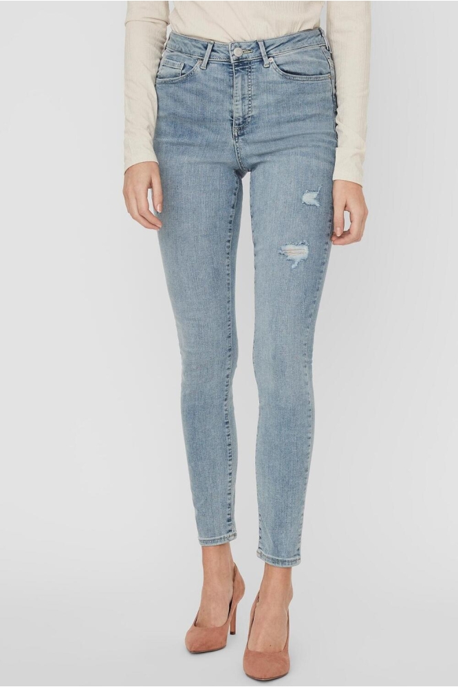 VMSOPHIA HR SKINNY DESTR J AM314 NO 10225526 LIGHT BLUE DENIM
